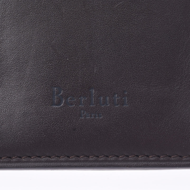 Berluti Berluti Santal Calligraphy Brown Men's Leather Wallet B Rank Used Ginzo