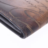 Berluti Berluti Santal Calligraphy Brown Men's Leather Wallet B Rank Used Ginzo