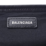 BALENCIAGA Valenciaga Navy Cabba S Navy/Black Unisex Canvas/Leather Handbag AB Rank used silverware