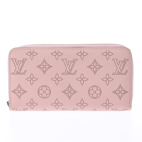 LOUIS VUITTON Monogram Mahina Zippy Wallet Magnolia (Pink) M61868 Women's Leather Wallet B Rank Used Ginzo