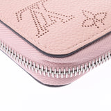 LOUIS VUITTON Monogram Mahina Zippy Wallet Magnolia (Pink) M61868 Women's Leather Wallet B Rank Used Ginzo