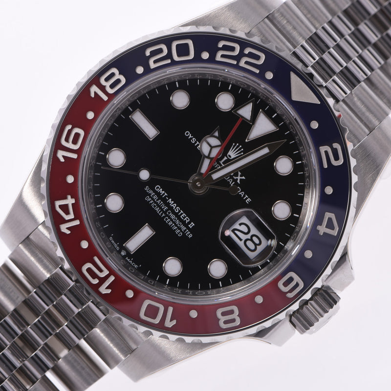 ROLEX 劳力士 [现金特价] GMT Master 2 蓝色/红色挡板 126710BLRO 男士 SS 手表自动绕组黑色表盘新银藏