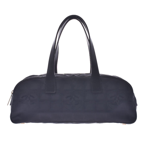 CHANEL Chanel New Travel Line Mini Boston Black Ladies Nylon/Leather Handbag AB Rank Used Ginzo
