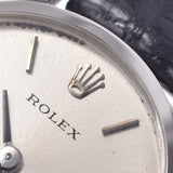 ROLEX Rolex PRECISION Antique 2649 Ladies SS/Leather Watch Manual winding Silver Dial AB Rank Used Ginzo