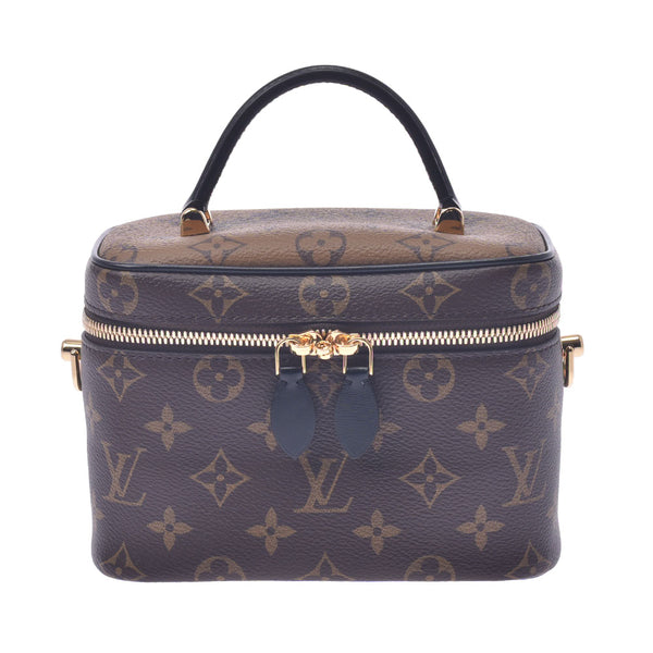 Louis Vuitton Louis Viton Monogram Reverse Vanity NV PM 2way Bag Camel / Black M45165女装手提包未使用的Silgrin