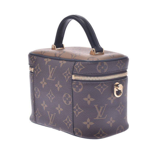 Louis Vuitton Louis Viton Monogram Reverse Vanity NV PM 2way Bag Camel / Black M45165女装手提包未使用的Silgrin