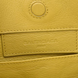 Balenciaga瓦伦西亚纸迷你2way包黄色绿色女士女士皮革手袋B等级使用Silgrin