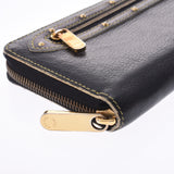 Louis Vuitton Louis Vuitton Zippy Wallet Noir Gold Bracket M93029 Unisex Goat Leather Long Wallet B Rank Used Silgrin