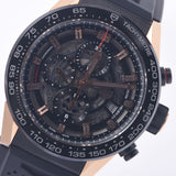 TAG HEUER Tag Heuer Carrera Calibre Heuer 01 Chronograph CAR2A5A Men's RG/Ceramic/Rubber Watch Automatic Black/See-Through Dial A Rank Used Ginzo