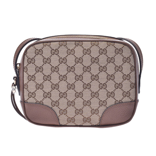 GUCCI Gucci GG Pattern Outlet Brown 449413 Women's Canvas / Leather Shoulder Bag Unused Silgrin