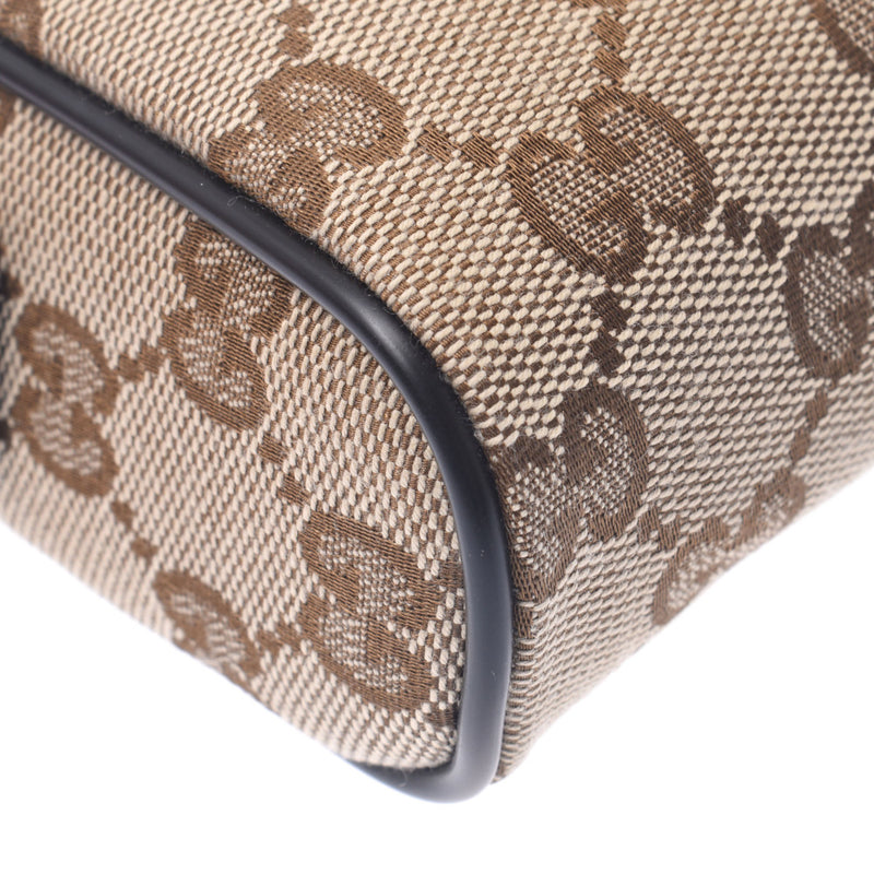 Gucci Gucci GG图案出口西袋带袋米色/暗棕色449174女士GG帆布机身包未使用的Silgrin