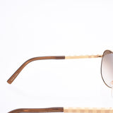 LOUIS VUITTON Louis Vuitton Institution Pilot Gold/Brown Z0339U Unisex Sunglasses A Rank Used Ginzo