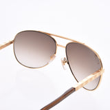 LOUIS VUITTON Louis Vuitton Institution Pilot Gold/Brown Z0339U Unisex Sunglasses A Rank Used Ginzo