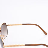 LOUIS VUITTON Louis Vuitton Institution Pilot Gold/Brown Z0339U Unisex Sunglasses A Rank Used Ginzo