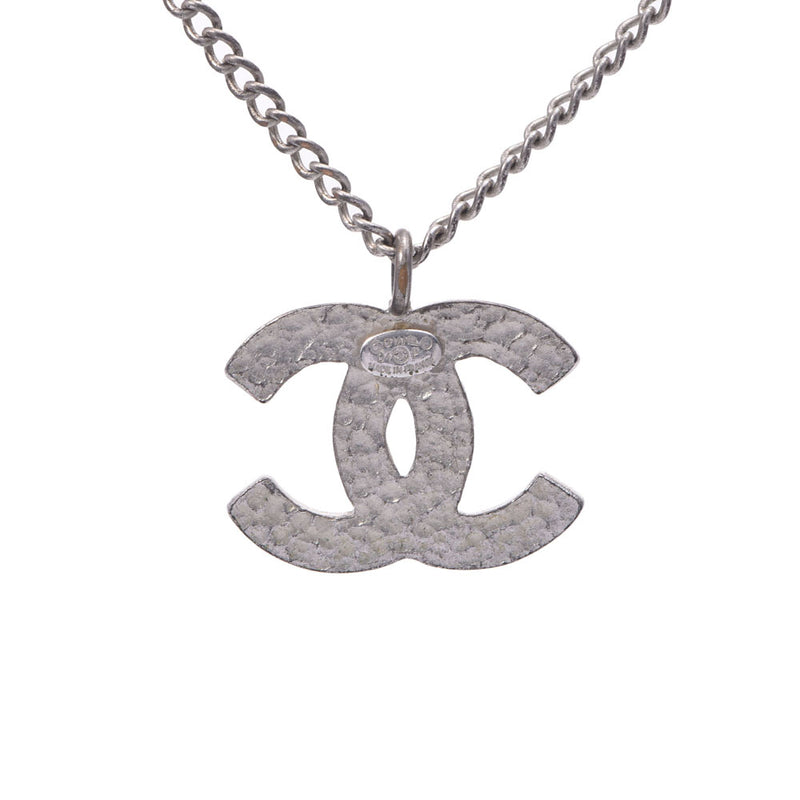 CHANEL Chanel Coco Mark 2004 Model Cream/Silver Ladies Necklace B Rank Used Ginzo