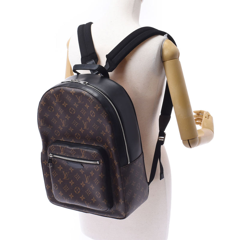 Louis Vuitton Louis Vuitton Monogram Makasa Josh Brown / Black M41530 Men's Monogram Makasa Canvas Rucks Day Pack A-Rank Used Silgrin