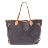 LOUIS VUITTON Ruiviton, Monogram, Neverful MM, old brown M40156, unsex, canvas, canvas, canvas, bag, AB, AB, used, silver,