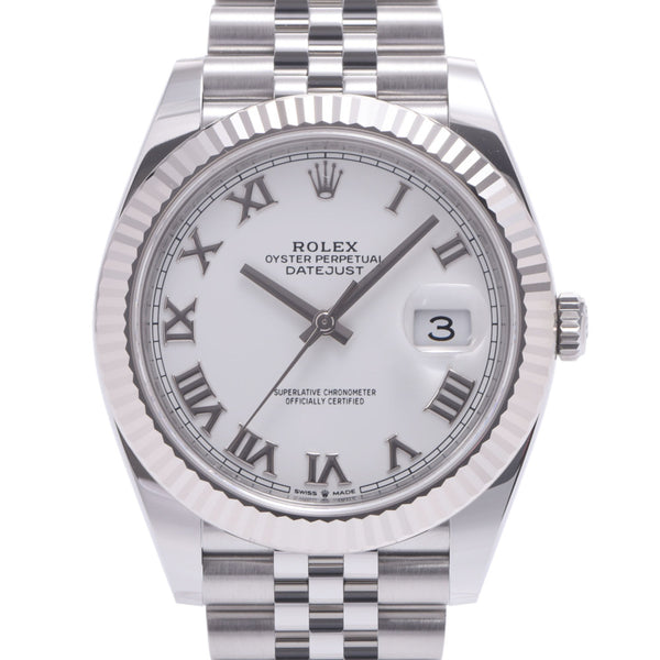 【現金特価】ROLEX ロレックス デイトジャスト41 126334 メンズ SS/WG 腕時計 自動巻き 白文字盤 未使用 銀蔵