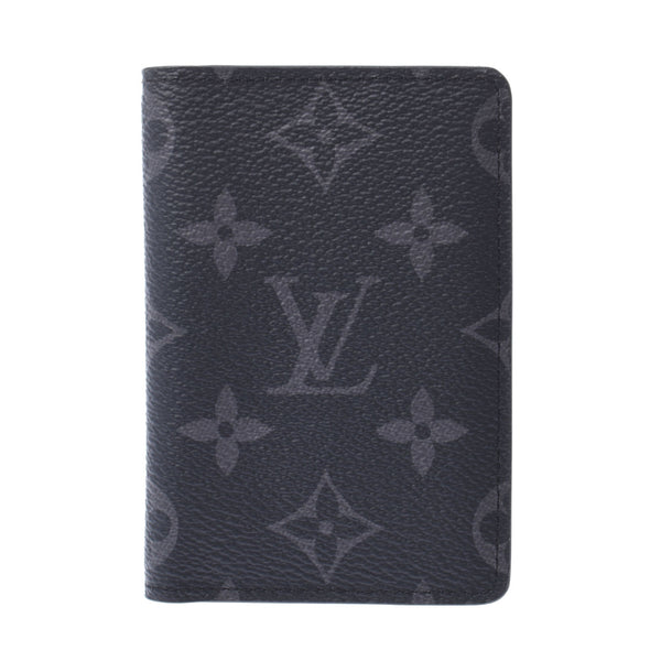 LOUIS VUITTON Louis Vuitton Monogram Eclipse Organizer DePoche Black/Grey M61696 Men's Monogram Canvas Card Case Unused Ginzo