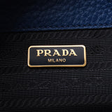 PRADA プラダ ダブルポケット 2WAY 青 ゴールド金具 1BH046 レディース レザー ショルダーバッグ 未使用 銀蔵