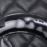 Chanel Chanel Cambon Line大型手提包黑/黑色女士皮革手提袋A级使用水槽