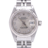 ROLEX Rolex Datejust 10P Diamond 69174G Women's WG/SS Watch Automatic Winding Silver Dial A Rank Used Ginzo