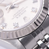 ROLEX Rolex Datejust 10P Diamond 69174G Women's WG/SS Watch Automatic Winding Silver Dial A Rank Used Ginzo