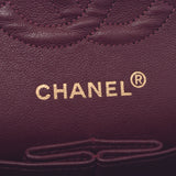 Chanel Chanel Matrasse链肩双盖黑金支架女士Lamskin单肩包B排名使用水池