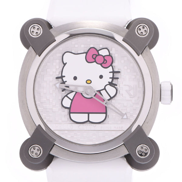 Others ROMAIN JEROME Roman Jerome Hello Kitty Limited production 76 RJ.M.AU.IN.023.01 Boys SS/Rubber watch Automatic winding Silver Dial Shindo Used Ginzo