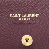 SAINT LAURENT サンローラン コンパクトウォレット エンジ ユニセックス レザー 二つ折り財布 未使用 銀蔵