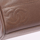 CHANEL シャネル チェーンショルダー トリプルココマーク ブラウン ゴールド金具 レディース キャビアスキン ショルダーバッグ Bランク 中古 銀蔵