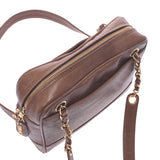 CHANEL シャネル チェーンショルダー トリプルココマーク ブラウン ゴールド金具 レディース キャビアスキン ショルダーバッグ Bランク 中古 銀蔵