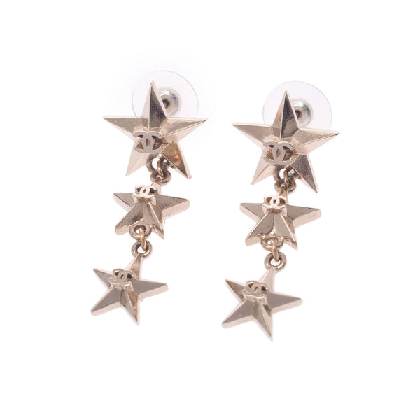 CHANEL Chanel Star Type 3 Series Type Coco Mark 18 Model Gold Women GP Earrings A-Rank Used Sinkjo