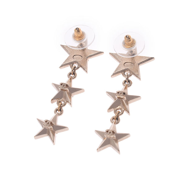 CHANEL Chanel Star Type 3 Series Type Coco Mark 18 Model Gold Women GP Earrings A-Rank Used Sinkjo