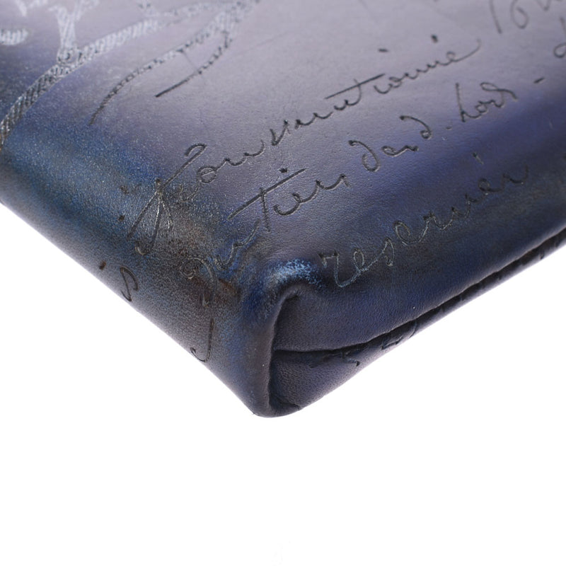 Berluti Berlutty Carrigraphy Men's Venetian Leather Clutch Bag C Rank Used Silgrin