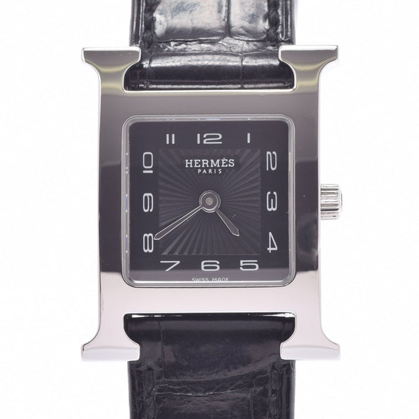 HERMES HERMES H观看HH1.210女士SS/Nilocus Watch Quartz Black Dis A Rank二手Ginzo