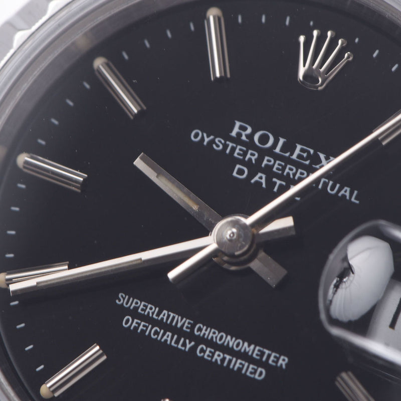 ROLEX ロレックス オイスターパーペチュアル デイト 69240 レディース SS 腕時計 自動巻き 黒文字盤 Aランク 中古 銀蔵