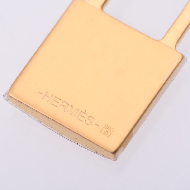 HERMES エルメス カデナ型 オーケリーPM 黒/ゴールド D刻印(2019年頃) ユニセックス レザー/GP ネックレス 未使用 銀蔵