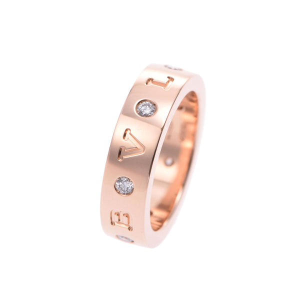 BVLGARI Burghari Bulgarburgari 7P Diamond 7P Diamond, #49 9 Ladies K18PG Ring Ring A Rank A Rank Used Ginzō