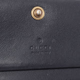 GUCCI グッチ GGマーモント コンパクトウォレット 黒 466492 ユニセックス レザー 二つ折り財布 Bランク 中古 銀蔵