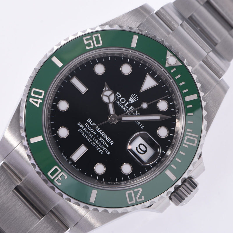 [Cash special price] ROLEX Rolex Submarina Green Bezel 126610LV Men's SS Watch Automatic Wound Black Dynased Silgrin