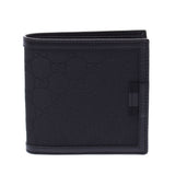 GUCCI Gucci GG Pattern Black 150413 Men's Nylon / Leather Two Folded Wallets Unused Silgrin