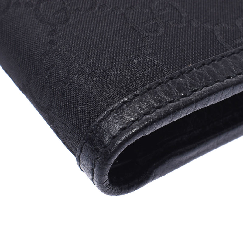 GUCCI Gucci GG Pattern Black 150413 Men's Nylon / Leather Two Folded Wallets Unused Silgrin