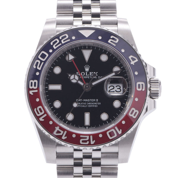 ROLEX Rolex GMT Master 2 Blue / Red Bezel 126710BLRO Men's SS Watch Automatic Curved Black Table Unused Silgrin