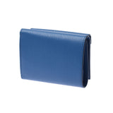 PRADA Prada compact wallet, blue, blue, 1MH021, unisex calf, wallet, purse, unused silver,