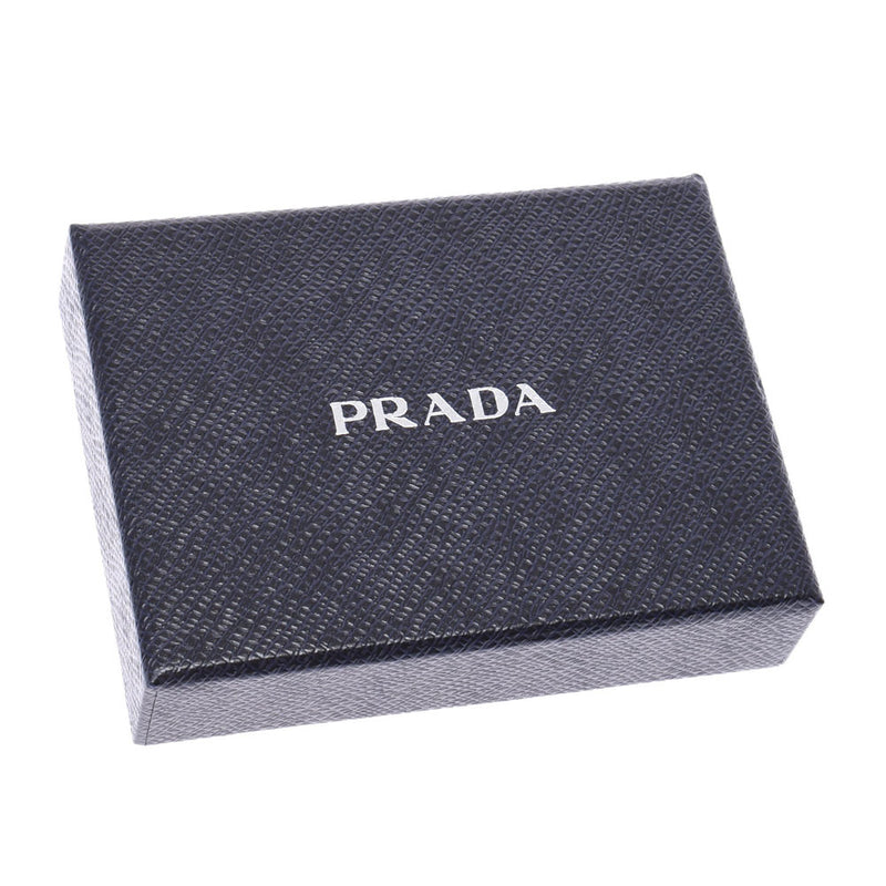 PRADA Prada 6连钥匙盒插座黑棕色银色金属零件1PG222女士皮革钥匙盒未使用银藏