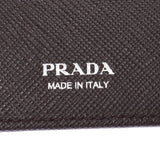 PRADA Prada 6连钥匙盒插座黑棕色银色金属零件1PG222女士皮革钥匙盒未使用银藏