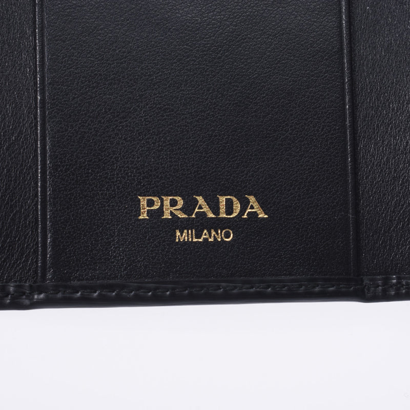 PRADA プラダ 6連キーケース アウトレット 黒 ゴールド金具 1PG222 ユニセックス レザー キーケース 未使用 銀蔵