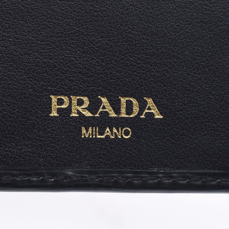 PRADA プラダ 6連キーケース アウトレット 黒 ゴールド金具 1PG222 ユニセックス レザー キーケース 未使用 銀蔵