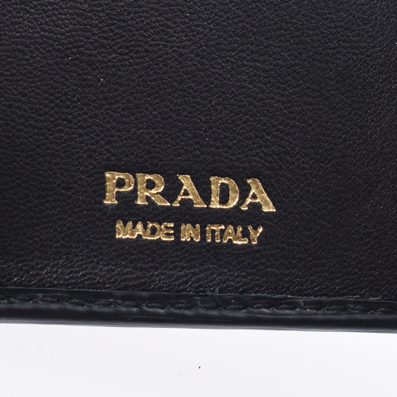 PRADA プラダ 6連キーケース アウトレット 黒 ゴールド金具 1PG222 ユニセックス レザー キーケース 未使用 銀蔵